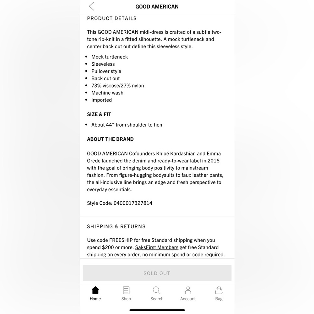 Good American ribbed midi dress - Picture 6 of 9